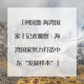 列国鉴·海湾国家丨记者观察：海湾国家努力打造中东“发展样本”