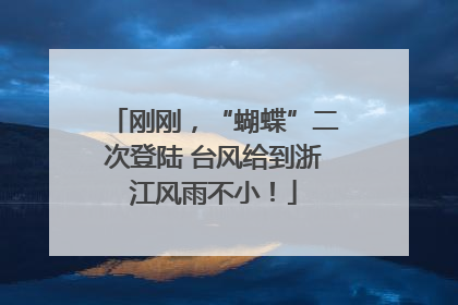 刚刚，“蝴蝶”二次登陆 台风给到浙江风雨不小！