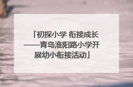 初探小学 衔接成长——青岛淮阳路小学开展幼小衔接活动