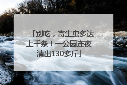 别吃，寄生虫多达上千条！一公园连夜清出130多斤
