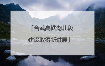 合武高铁湖北段建设取得新进展