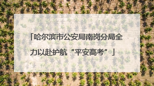哈尔滨市公安局南岗分局全力以赴护航“平安高考”
