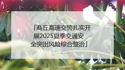 商丘高速交警扎实开展2025夏季交通安全突出风险综合整治