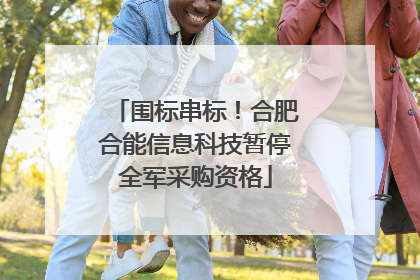 围标串标！合肥合能信息科技暂停全军采购资格