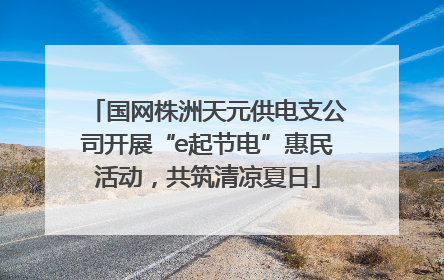国网株洲天元供电支公司开展“e起节电”惠民活动，共筑清凉夏日