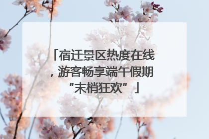 宿迁景区热度在线，游客畅享端午假期“末梢狂欢”