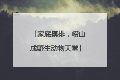 家底摸排，崂山成野生动物天堂