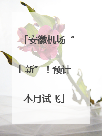 安徽机场“上新”！预计本月试飞