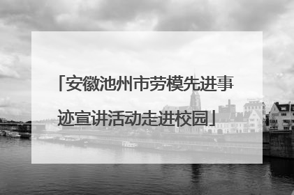 安徽池州市劳模先进事迹宣讲活动走进校园