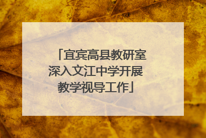宜宾高县教研室深入文江中学开展教学视导工作