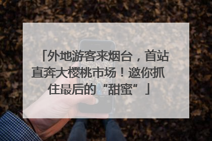 外地游客来烟台，首站直奔大樱桃市场！邀你抓住最后的“甜蜜”