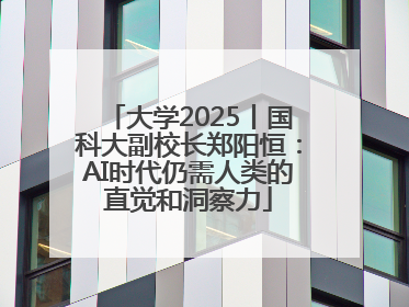 大学2025丨国科大副校长郑阳恒：AI时代仍需人类的直觉和洞察力