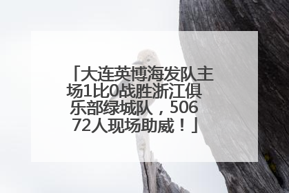 大连英博海发队主场1比0战胜浙江俱乐部绿城队，50672人现场助威！