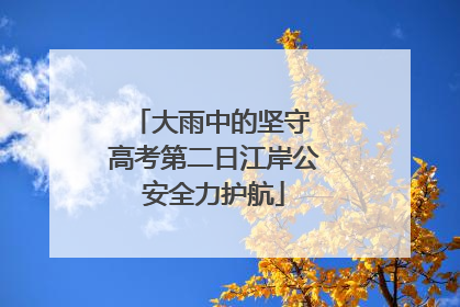 大雨中的坚守 高考第二日江岸公安全力护航