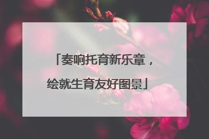奏响托育新乐章，绘就生育友好图景