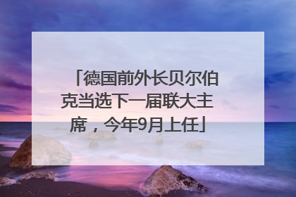 德国前外长贝尔伯克当选下一届联大主席，今年9月上任