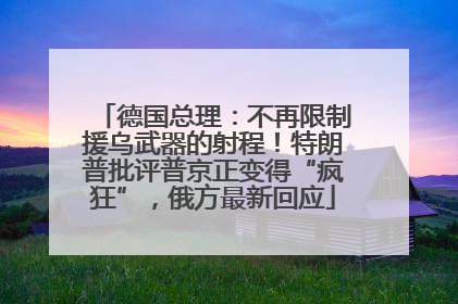 德国总理：不再限制援乌武器的射程！特朗普批评普京正变得“疯狂”，俄方最新回应