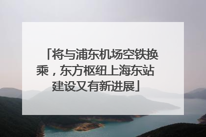 将与浦东机场空铁换乘，东方枢纽上海东站建设又有新进展