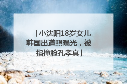 小沈阳18岁女儿韩国出道照曝光，被指撞脸孔孝真