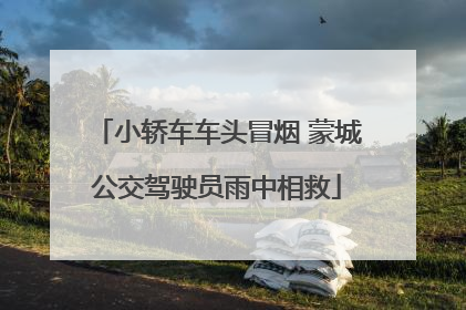 小轿车车头冒烟 蒙城公交驾驶员雨中相救