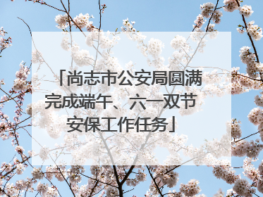 尚志市公安局圆满完成端午、六一双节安保工作任务