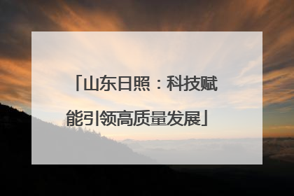 山东日照：科技赋能引领高质量发展