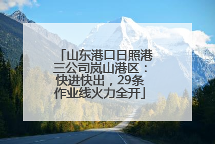 山东港口日照港三公司岚山港区：快进快出，29条作业线火力全开