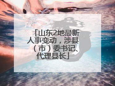 山东2地最新人事变动，涉县（市）委书记、代理县长