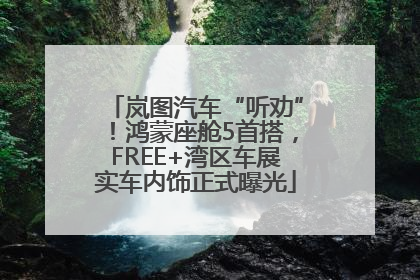 岚图汽车“听劝”！鸿蒙座舱5首搭，FREE+湾区车展实车内饰正式曝光