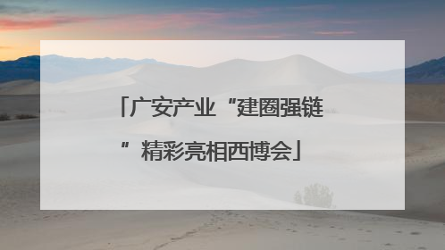 广安产业“建圈强链”精彩亮相西博会
