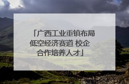 广西工业重镇布局低空经济赛道 校企合作培养人才