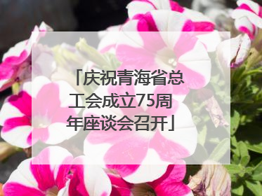 庆祝青海省总工会成立75周年座谈会召开