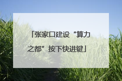 张家口建设“算力之都”按下快进键