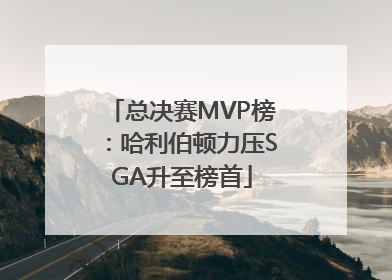 总决赛MVP榜：哈利伯顿力压SGA升至榜首