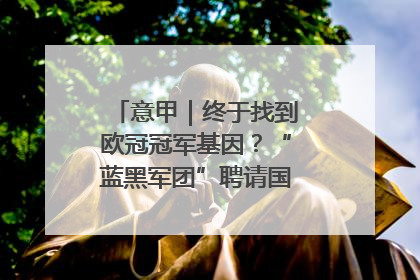 意甲｜终于找到欧冠冠军基因？“蓝黑军团”聘请国米名宿齐沃执教