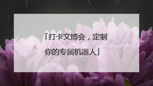 打卡文博会，定制你的专属机器人
