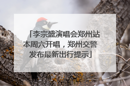 李宗盛演唱会郑州站本周六开唱，郑州交警发布最新出行提示
