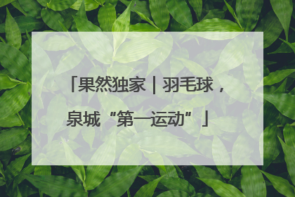 果然独家｜羽毛球，泉城“第一运动”