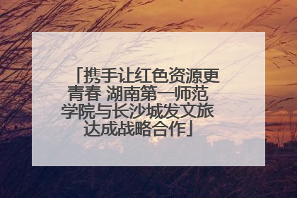 携手让红色资源更青春 湖南第一师范学院与长沙城发文旅达成战略合作