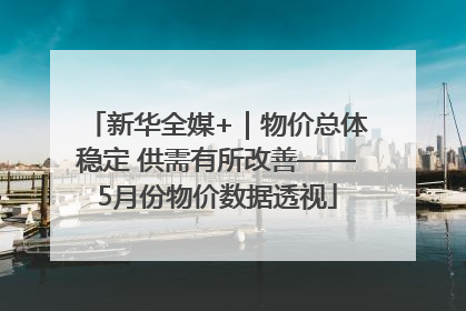 新华全媒+｜物价总体稳定 供需有所改善——5月份物价数据透视