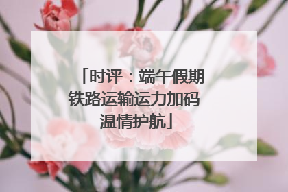 时评：端午假期铁路运输运力加码 温情护航
