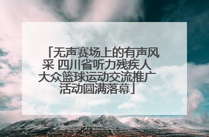 无声赛场上的有声风采 四川省听力残疾人大众篮球运动交流推广活动圆满落幕