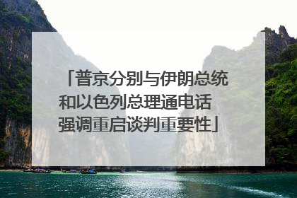 普京分别与伊朗总统和以色列总理通电话 强调重启谈判重要性