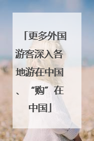 更多外国游客深入各地游在中国、“购”在中国