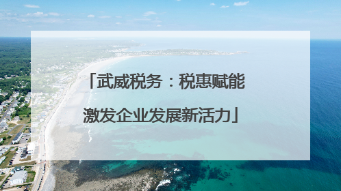 武威税务：税惠赋能 激发企业发展新活力