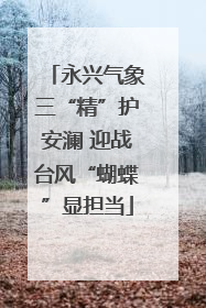 永兴气象三“精”护安澜 迎战台风“蝴蝶”显担当