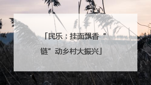 民乐：挂面飘香“链”动乡村大振兴