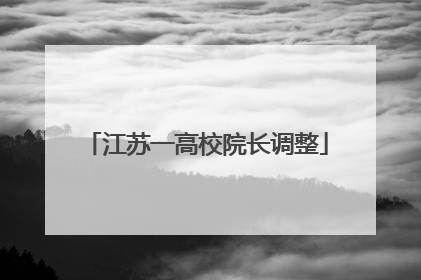 江苏一高校院长调整