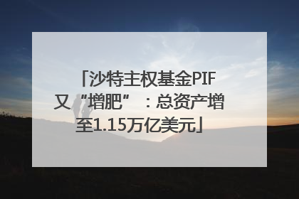 沙特主权基金PIF又“增肥”：总资产增至1.15万亿美元