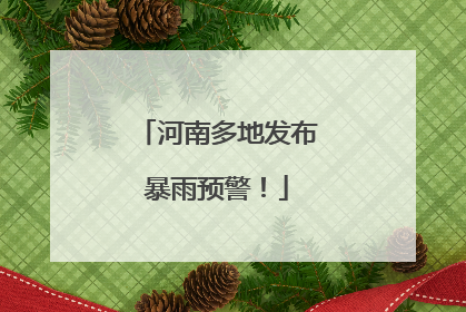 河南多地发布暴雨预警！